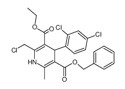 3-benzyl 5-ethyl 6-(chloromethyl)-4-(2,4-dichlorophenyl)-2-methyl-1,4-dihydropyridine-3,5-dicarboxylate Structure