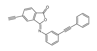 5-ethynyl-3-[3-(2-phenylethynyl)phenyl]imino-2-benzofuran-1-one Structure