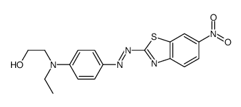 2-[N-ethyl-4-[(6-nitro-1,3-benzothiazol-2-yl)diazenyl]anilino]ethanol结构式