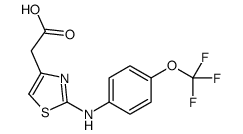 2-[2-[4-(trifluoromethoxy)anilino]-1,3-thiazol-4-yl]acetic acid Structure