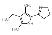 1H-Pyrrole,2-(3,4-dihydro-2H-pyrrol-5-yl)-4-ethyl-3,5-dimethyl- Structure