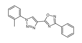 5-[1-(2-methylphenyl)triazol-4-yl]-3-phenyl-1,2,4-oxadiazole Structure