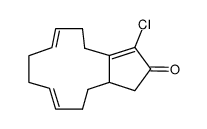 (6E,10E)-3-chloro-1,4,5,8,9,12,13,13a-octahydro-2H-cyclopenta[12]annulen-2-one Structure