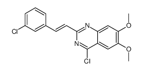 4-chloro-2-[2-(3-chlorophenyl)ethenyl]-6,7-dimethoxyquinazoline Structure