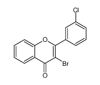 3-bromo-2-(3-chlorophenyl)chromen-4-one Structure
