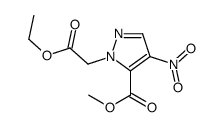 methyl 2-(2-ethoxy-2-oxoethyl)-4-nitropyrazole-3-carboxylate结构式