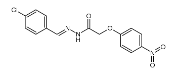 4-Chlor-benzaldehyd-[4-nitro-phenoxyacetyl-hydrazon]结构式