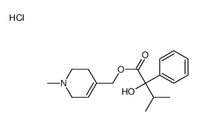 (1-methyl-5,6-dihydro-2H-pyridin-4-yl)methyl 2-hydroxy-3-methyl-2-phen yl-butanoate chloride结构式