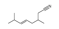 3,7-dimethyloct-5-enenitrile结构式