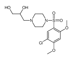 3-[4-(5-chloro-2,4-dimethoxyphenyl)sulfonylpiperazin-1-yl]propane-1,2-diol结构式