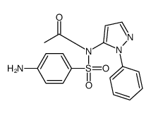 N-(4-aminophenyl)sulfonyl-N-(2-phenylpyrazol-3-yl)acetamide结构式