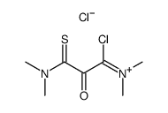 (1-Chloro-2-dimethylthiocarbamoyl-2-oxo-ethylidene)-dimethyl-ammonium; chloride Structure