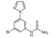 (3-bromo-5-pyrazol-1-yl-phenyl)thiourea Structure