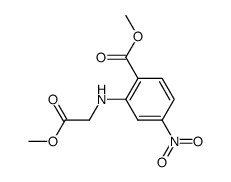 2-(methoxycarbonylmethyl-amino)-4-nitro-benzoic acid methyl ester结构式