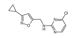 4-chloro-N-[(3-cyclopropyl-1,2-oxazol-5-yl)methyl]pyrimidin-2-amine结构式