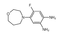 4-fluoro-5-perhydro-1,4-oxazepin-4-ylbenzene-1,2-diamine结构式