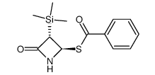 (3S,4R)-3-(trimethylsilyl)-4-(benzoylthio)-2-azetidinone结构式