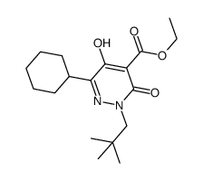 ethyl 6-cyclohexyl-2-(2,2-dimethylpropyl)-5-hydroxy-3-oxo-2,3-dihydropyridazine-4-carboxylate结构式