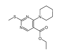 ETHYL 2-(METHYLSULFANYL)-4-PIPERIDINO-5-PYRIMIDINECARBOXYLATE Structure