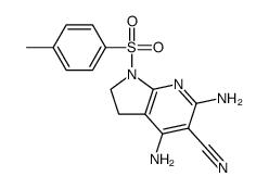 4,6-diamino-1-(4-methylphenyl)sulfonyl-2,3-dihydropyrrolo[2,3-b]pyridine-5-carbonitrile Structure