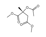 (R)-(+)-dimethyl 2-acetoxy-2-methylbutanedioate结构式