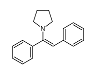1-(1,2-diphenylethenyl)pyrrolidine Structure