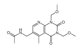N-((1,3-bis(methoxymethyl)-5-methyl-2,4-dioxo-1,2,3,4-tetrahydropyrido[2,3-d]pyrimidin-6-yl)methyl)acetamide结构式