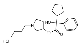 (1-butylpyrrolidin-1-ium-3-yl) 2-cyclopentyl-2-hydroxy-2-phenylacetate,chloride结构式