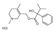 (1,4-dimethyl-5,6-dihydro-2H-pyridin-3-yl)methyl 2-hydroxy-3-methyl-2- phenyl-butanoate chloride结构式