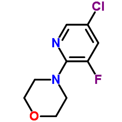 4-(5-氯-3-氟-2-吡啶)吗啉结构式