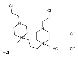 4-(2-chloroethyl)-1-[3-[4-(2-chloroethyl)-1-methylpiperazin-1-ium-1-yl]propyl]-1-methylpiperazin-1-ium,dichloride,dihydrochloride Structure