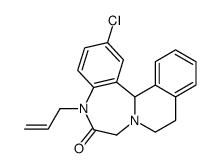 2-chloro-5-prop-2-enyl-7,9,10,14b-tetrahydroisoquinolino[2,1-d][1,4]benzodiazepin-6-one Structure