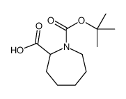 1-(tert-butoxycarbonyl)azepane-2-carboxylic acid结构式