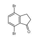 4,7-二溴-2,3-二氢-1H-茚-1-酮结构式