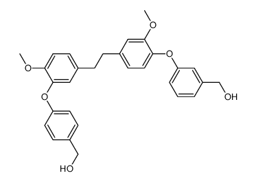 1-<3-(4-hydroxymethylphenoxy)-4-methoxyphenyl>-2-<4-(3-hydroxymethylphenoxy)-3-methoxyphenyl>ethane Structure