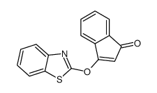 3-(1,3-benzothiazol-2-yloxy)inden-1-one结构式
