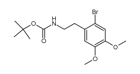 tert-butyl 2-bromo-4,5-dimethoxyphenethylcarbamate结构式
