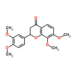2-(3,4-Dimethoxyphenyl)-7,8-dimethoxy-2,3-dihydro-4H-chromen-4-one结构式