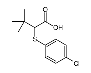 2-(4-chlorophenyl)sulfanyl-3,3-dimethylbutanoic acid结构式