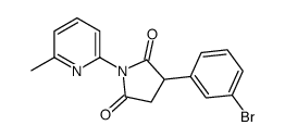 3-(3-bromophenyl)-1-(6-methylpyridin-2-yl)pyrrolidine-2,5-dione Structure