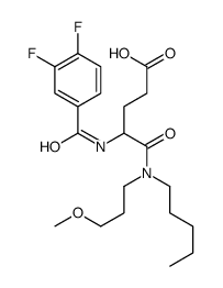 (+-)-4-((3,4-Difluorobenzoyl)amino)-5-((3-methoxypropyl)pentylamino)-5-oxopentanoic acid Structure