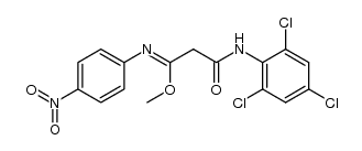 3-[N-(4-nitrophenyl)imino]-3-methoxy-2',4',6'-trichloropropionanilide结构式