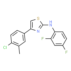 (2,4-DIFLUOROPHENYL)(4-(4-CHLORO-3-METHYLPHENYL)(2,5-THIAZOLYL))AMINE结构式