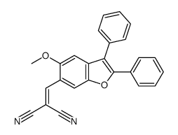2-[(5-methoxy-2,3-diphenyl-1-benzofuran-6-yl)methylidene]propanedinitrile结构式