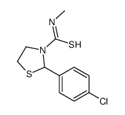 2-(4-chlorophenyl)-N-methyl-1,3-thiazolidine-3-carbothioamide结构式
