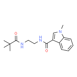 N-{2-[(2,2-Dimethylpropanoyl)amino]ethyl}-1-methyl-1H-indole-3-carboxamide Structure