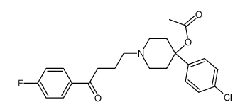 4-(4-chlorophenyl)-1-[4-(4-fluorophenyl)-4-oxobutyl]piperidin-4-yl acetate结构式