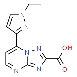 7-(1-Ethyl-1H-pyrazol-3-yl)[1,2,4]triazolo[1,5-a]pyrimidine-2-carboxylic acid结构式