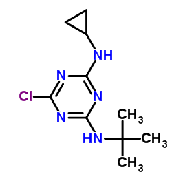 2-tert-Butylamino-d9-4-chloro-6-cyclopropylamino-1,3,5-triazine结构式