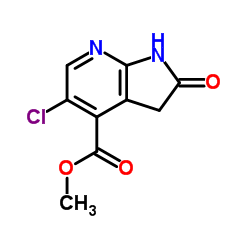 Methyl 5-chloro-2-oxo-2,3-dihydro-1H-pyrrolo[2,3-b]pyridine-4-carboxylate Structure